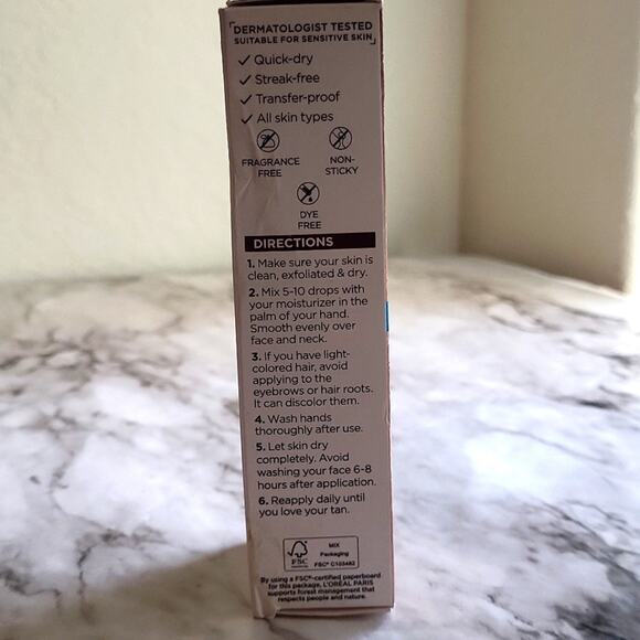 L'Oreal Sublime Bronze Self Tanning Facial Drops Hyaluronic Acid 1.0 Fl Oz - Picture 4 of 9